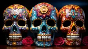 Colorful Painted Skulls