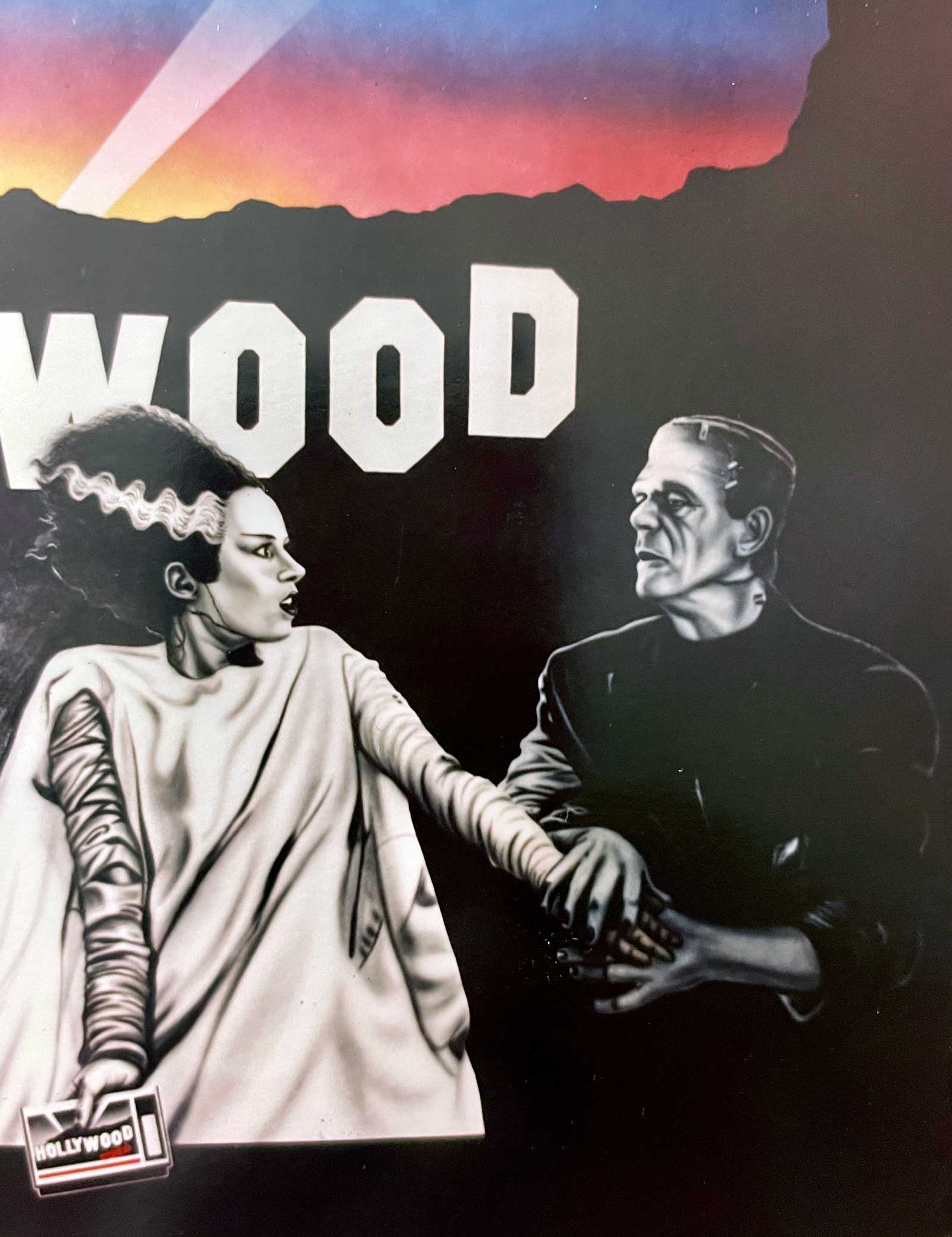 The Bride of Frankenstein mural by A.D. Cook, 1989