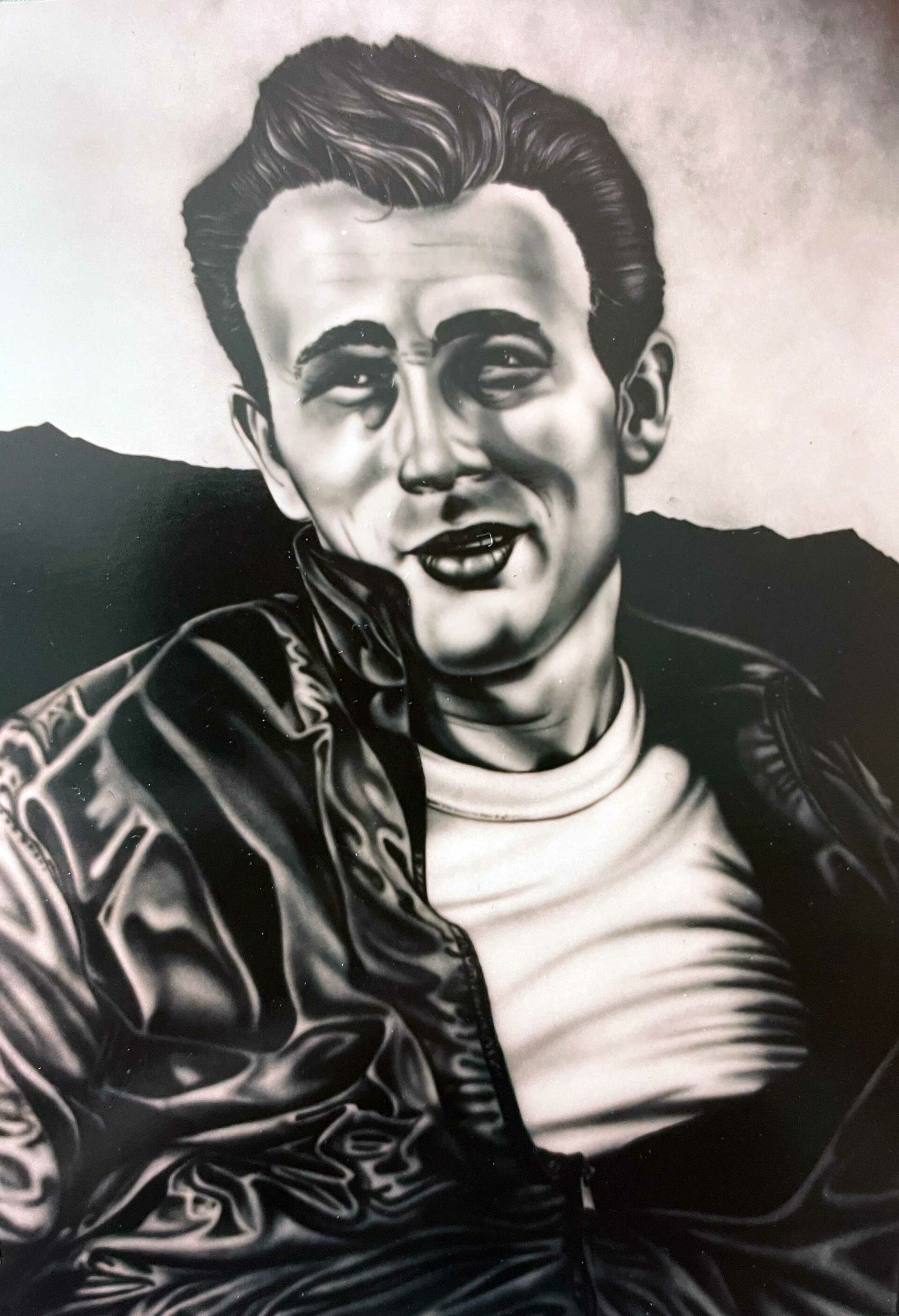 James Dean mural by A.D. Cook for Hollywood Video, 1989
