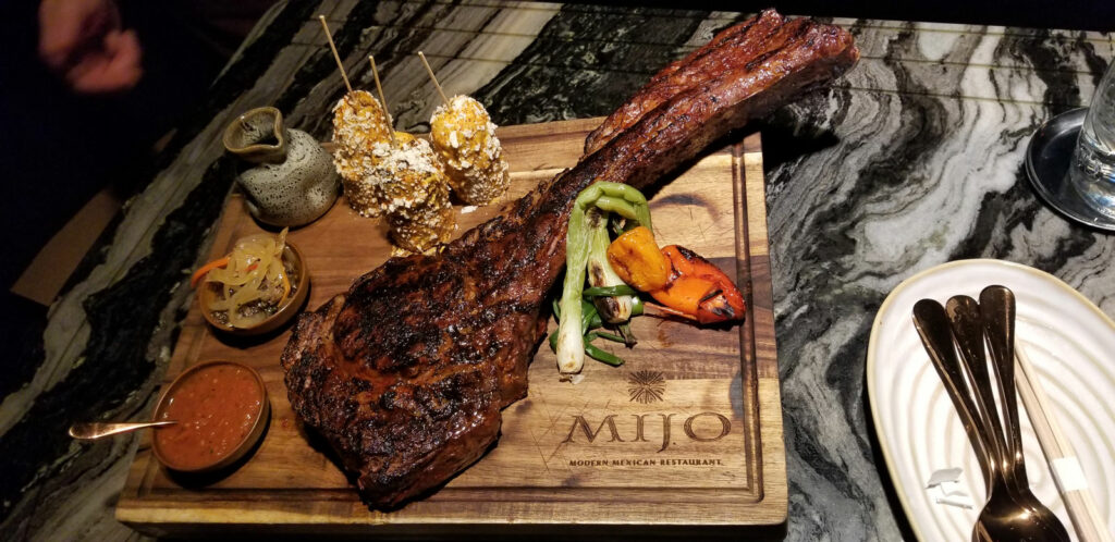 Tomahawk Steak at Mijo Modern Mexican Restaurant, Las Vegas
