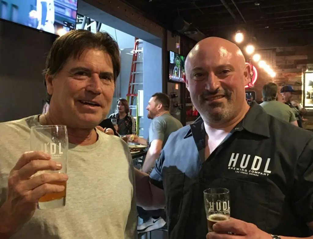 HUDL Brewer Joe Cuozzo and writer Bob Barnes, Las Vegas, 2024