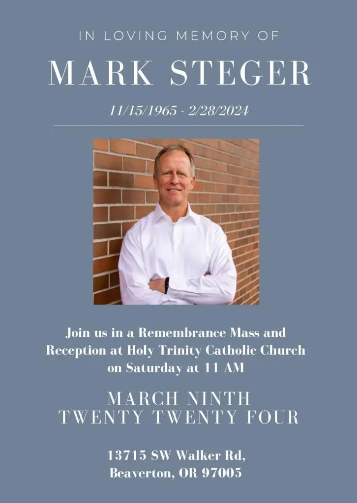 In Loving Memory of Mark Steger 1965-2024