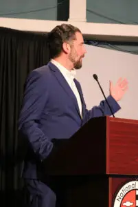 Robert Maxhimer at National Corvette Museum podium