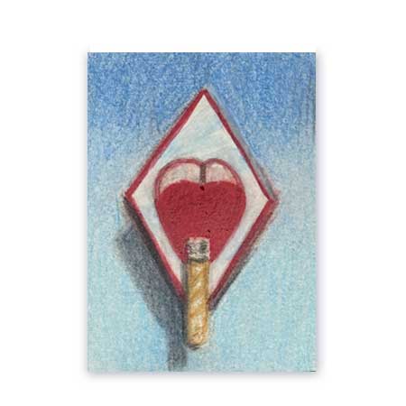 Diamond Heart ACEO Card